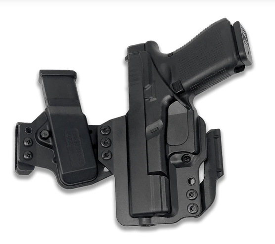  Kabura LINKed IWB wraz z ładownicą do pistoletu Glock 19, 23, 32 z latarką TLR-7 A  Prawa Bravo Concealment 2