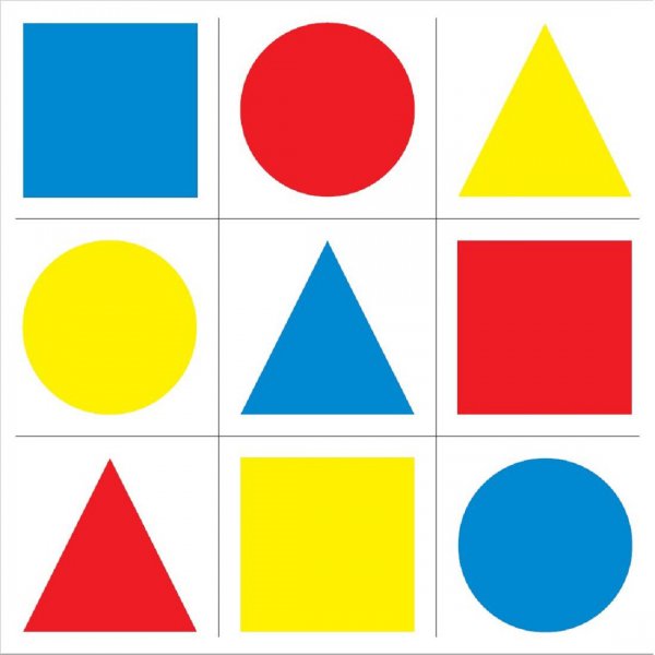 Tarcza - Figury geometryczne kolorowe-20szt. 1